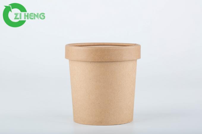 Μίας χρήσης 8 Oz Kraft φλυτζάνια εγγράφου, τυπωμένα συνήθεια φλυτζάνια εγγράφου με την κάλυψη εγγράφου