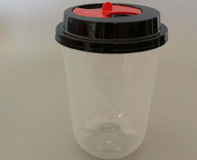 Το σε σχήμα υ πλαστικό φλυτζάνι 500ml PP, σαφές πίνει τα σκληρά πλαστικά φλυτζάνια τσαγιού γάλακτος