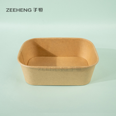 ZEEHENG 750 ml Κραφτ Στρογγυλό Χάρτινο Κούπελο 300pk